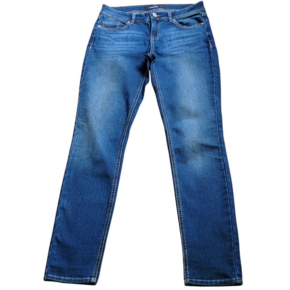 Jordache Jeans Skinny Dark Blue Intentional Fading Super Soft Size 31